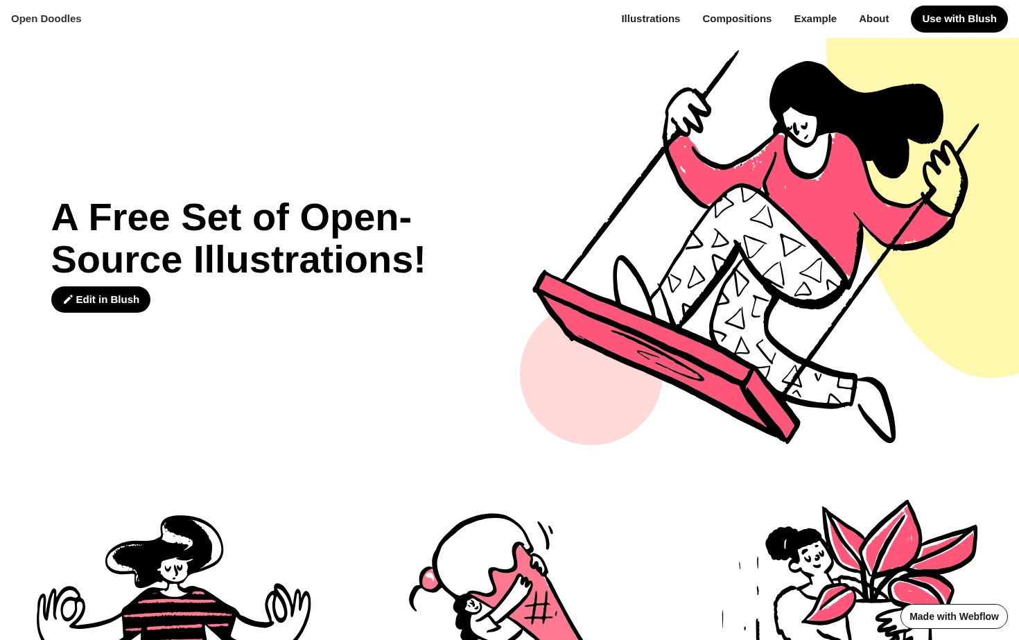 Open Doodles 页面快照